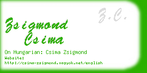 zsigmond csima business card